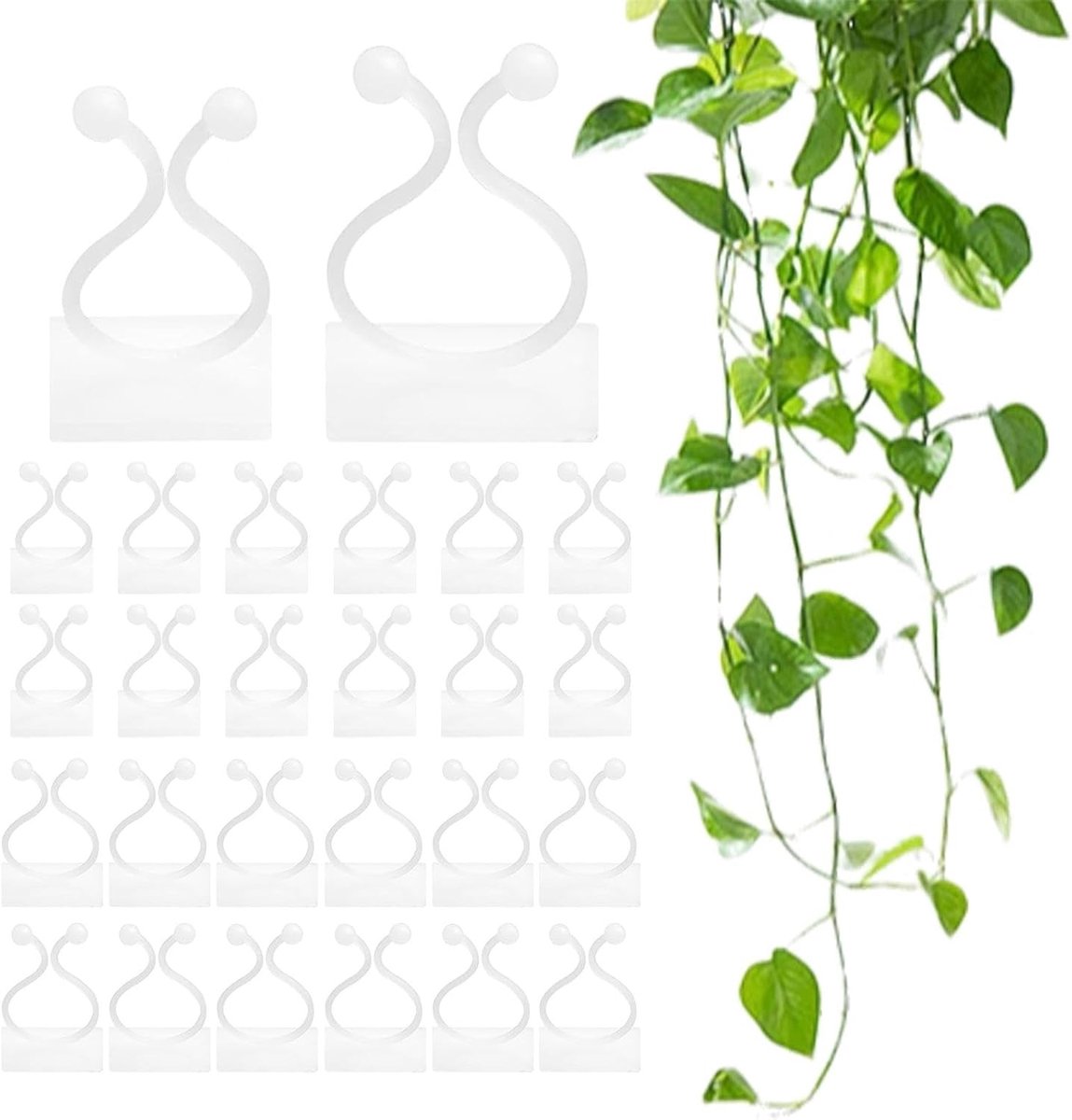 120 Stuks Zelfklevende Plant Clips voor Klimplanten, Muurbevestiging, Kabelorganizer en Tuinaccessoires