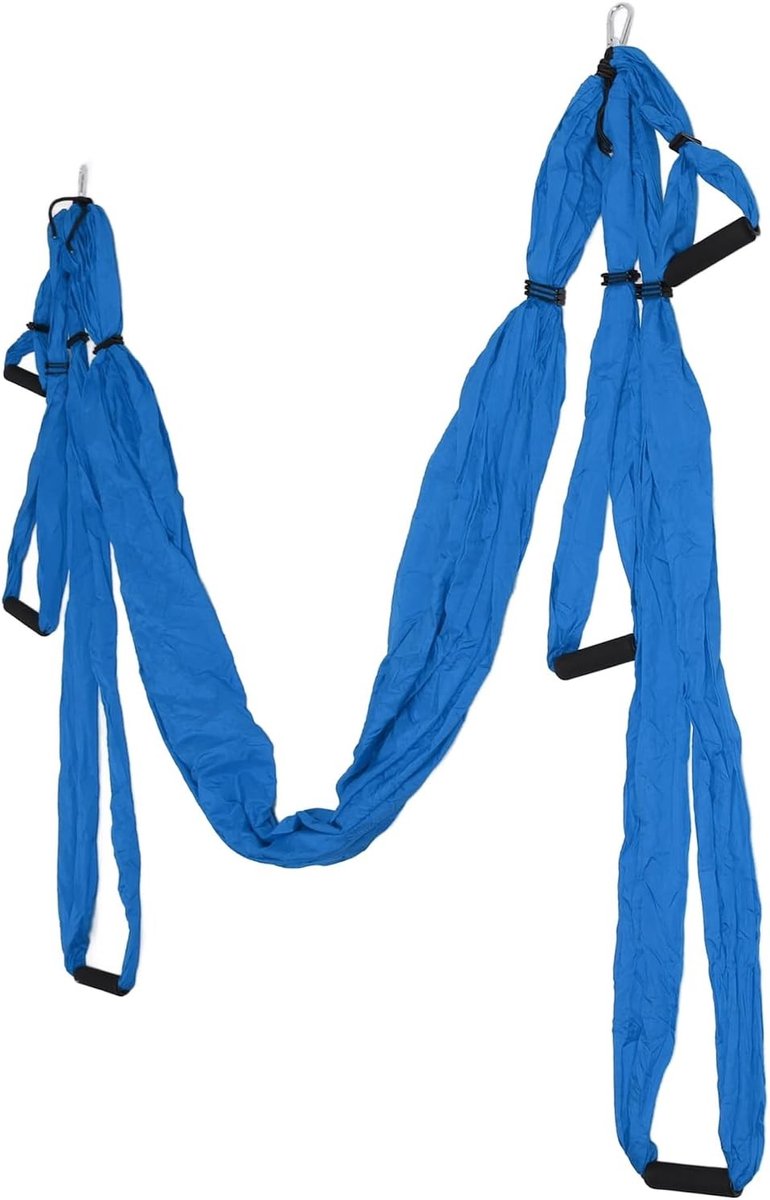 Yoga Hangmat Set voor Thuis en Buiten, Verstelbare Polyester Katoenen Hammock voor Oefeningen, Verbeter Flexibiliteit en Ontspanning met Draagtas