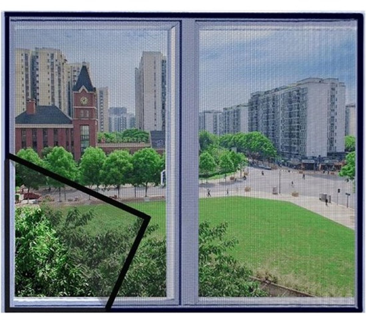 Insectenhor Raam Zelfklevend Maat 85x115 cm - Horgaas tegen Muggen en Huisdieren