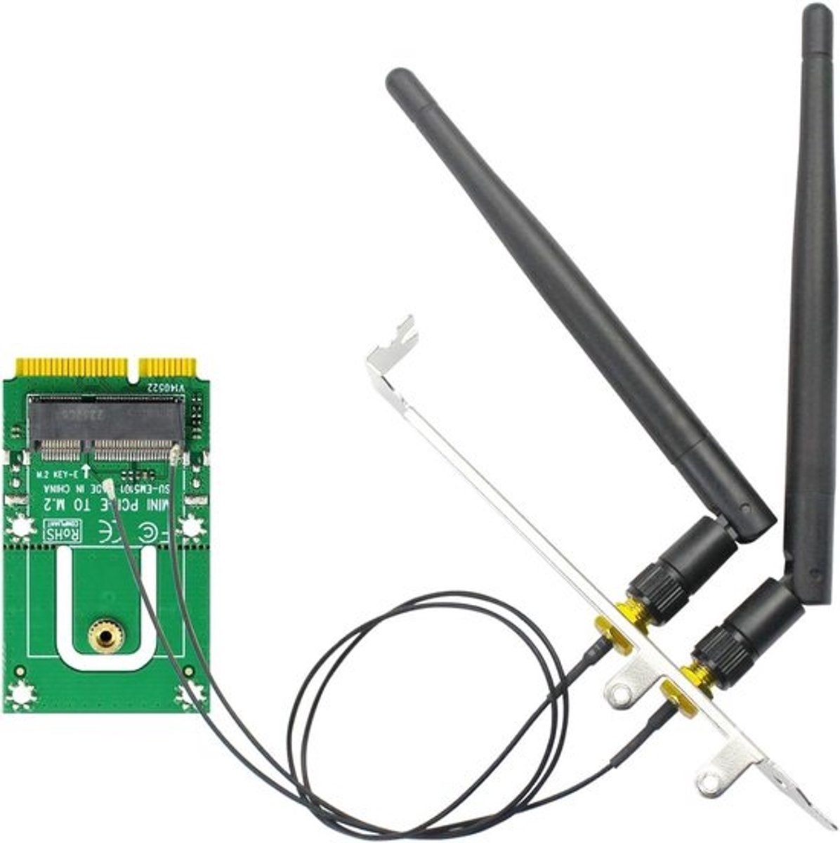 M.2 naar Mini PCIe Adapter - WiFi Module Houder - Netwerk Upgrade - Brede WiFi 7 Compatibiliteit