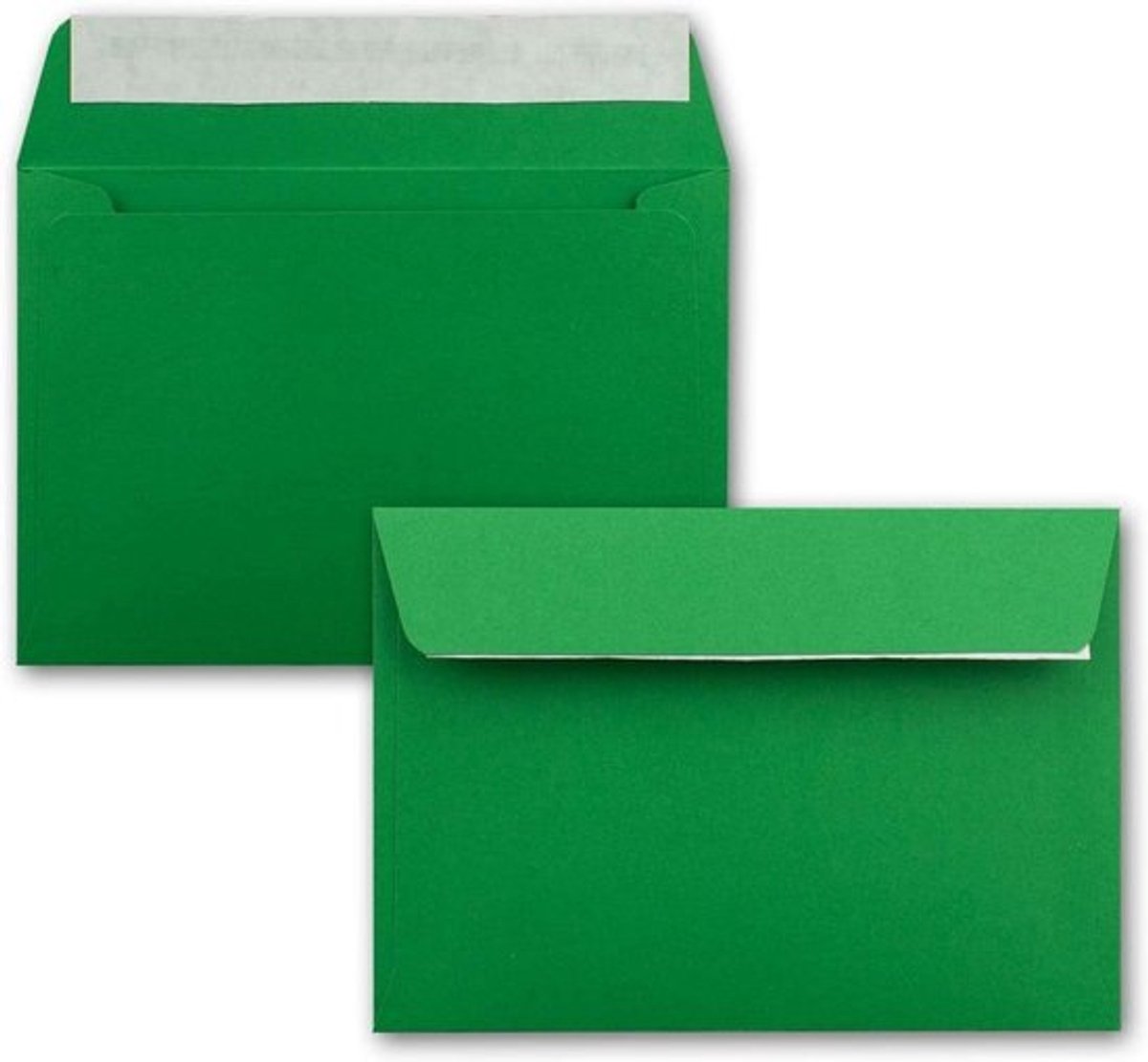 75 Groene C6 Enveloppen 11,4x16,2 cm Zelfklevend voor Wenskaarten en Uitnodigingen
