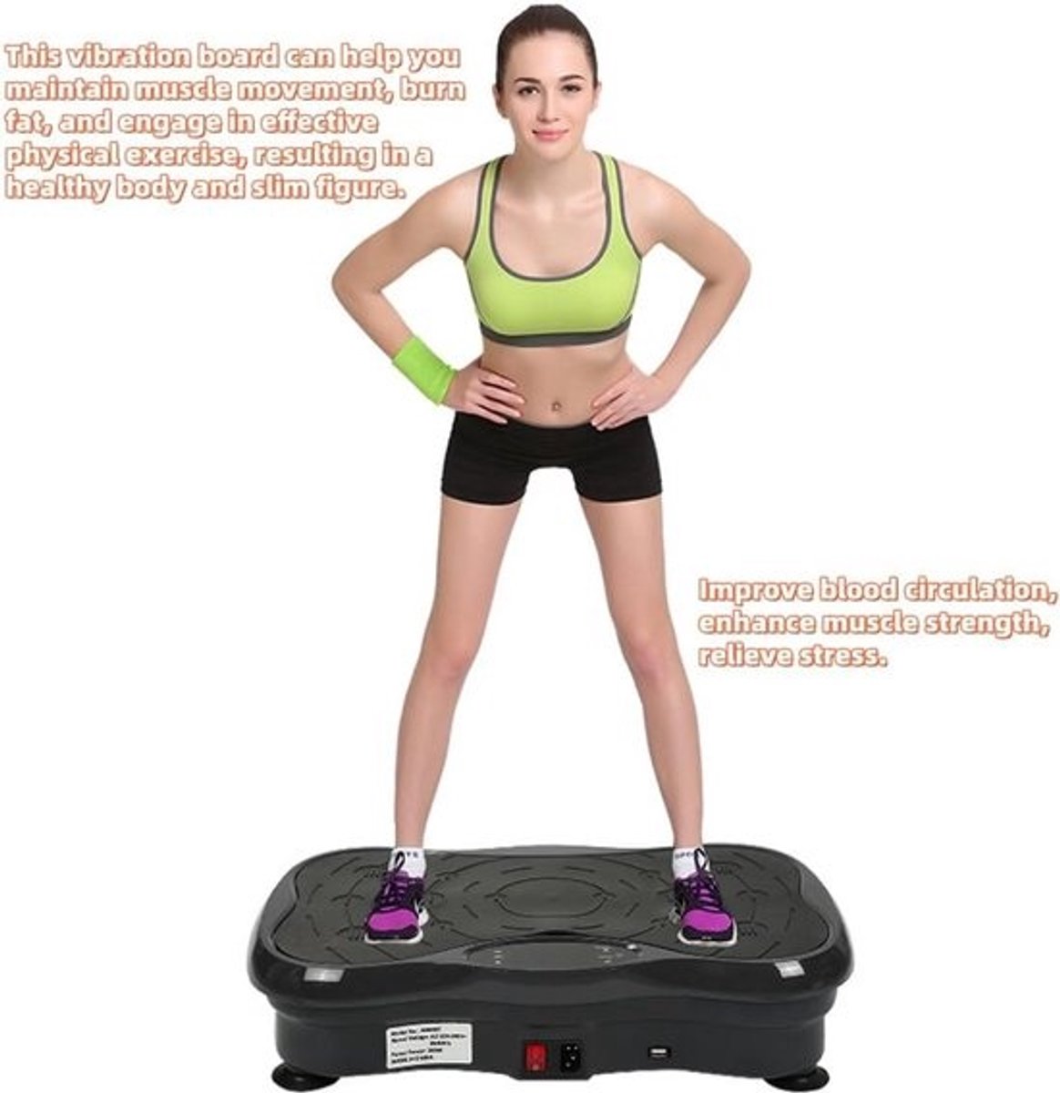 Vibratietrainer voor Fitness en Lichaamstraining - Met USB en Bluetooth