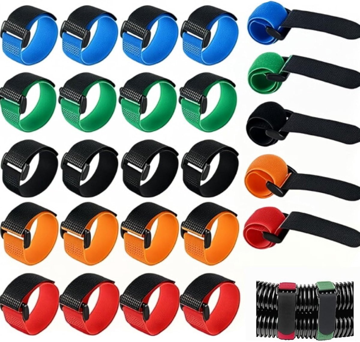 Set van 25 Multifunctionele Zelfklevende Visserijriemen voor Vissersstokken, Golfclubs en Accessoires
