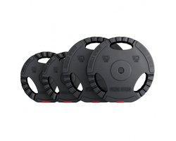 Gorilla Sports Halterschijven 30 kg - Gripper Kunststof - 30 mm - 2x5 + 2x10 kg
