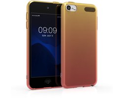 kwmobile Clear Case Compatible with Apple iPod Touch 6G / 7G (6th and 7th Generation) - TPU Backcover - Bicolor Yellow / Pink