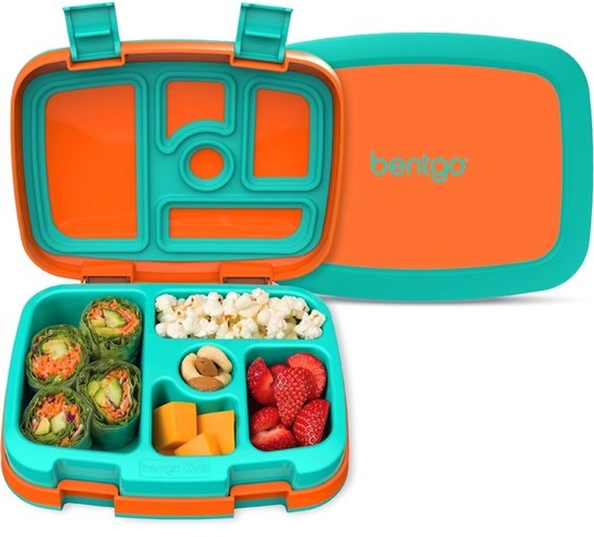 Kindvriendelijke lunchbox met 5 compartimenten - lekvrije, duurzame en BPA-vrije voedselcontainer voor kinderen