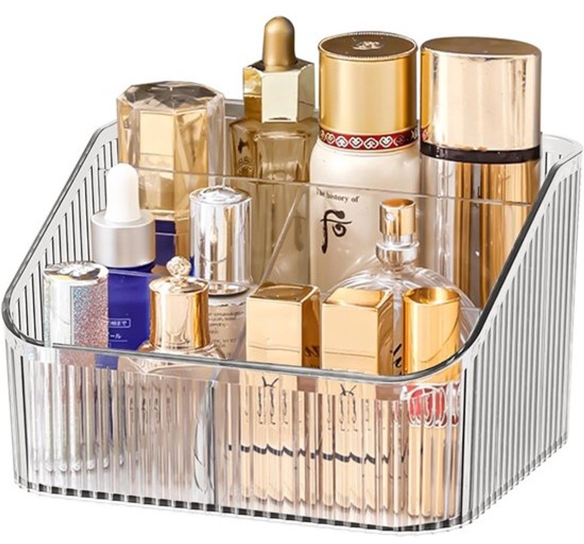 Make-up organizer voor huidverzorging en cosmetica
