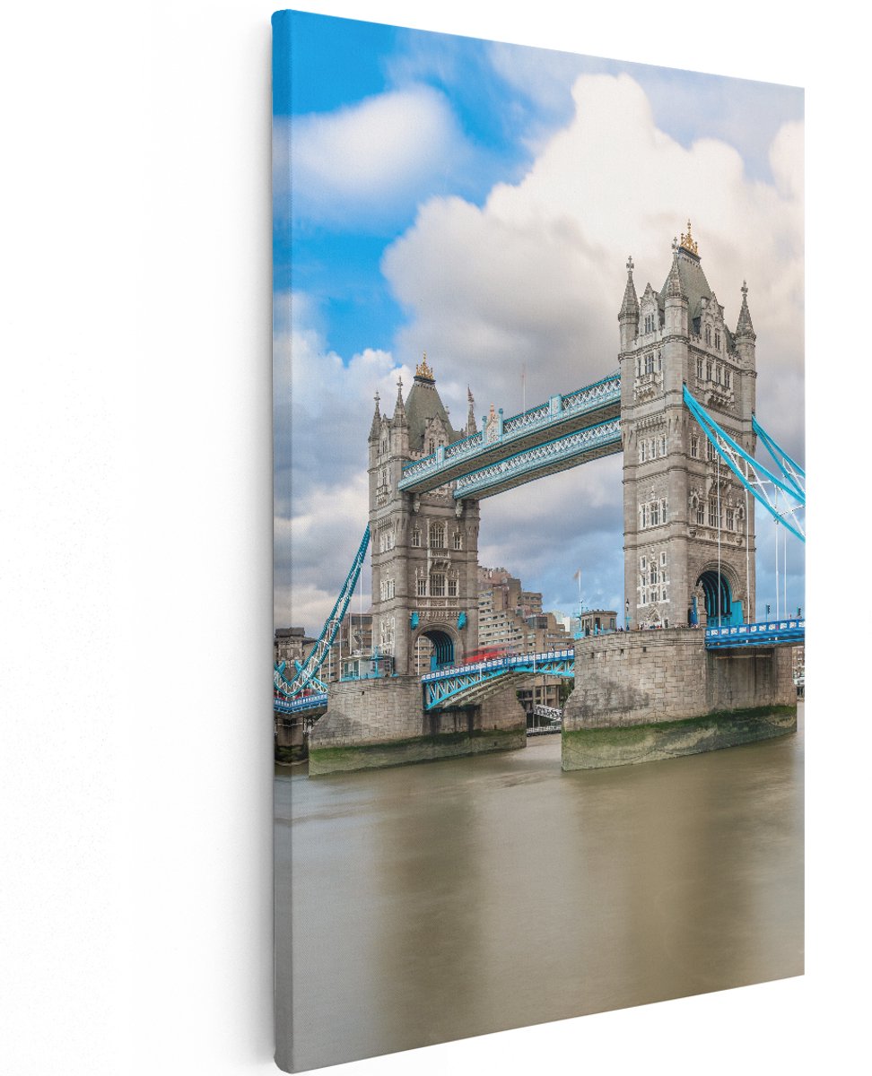 Artaza Canvas Schilderij Tower Bridge in Londen - 120x180 cm - Groot - Wanddecoratie Woonkamer - Schilderijen - Muurdecoratie
