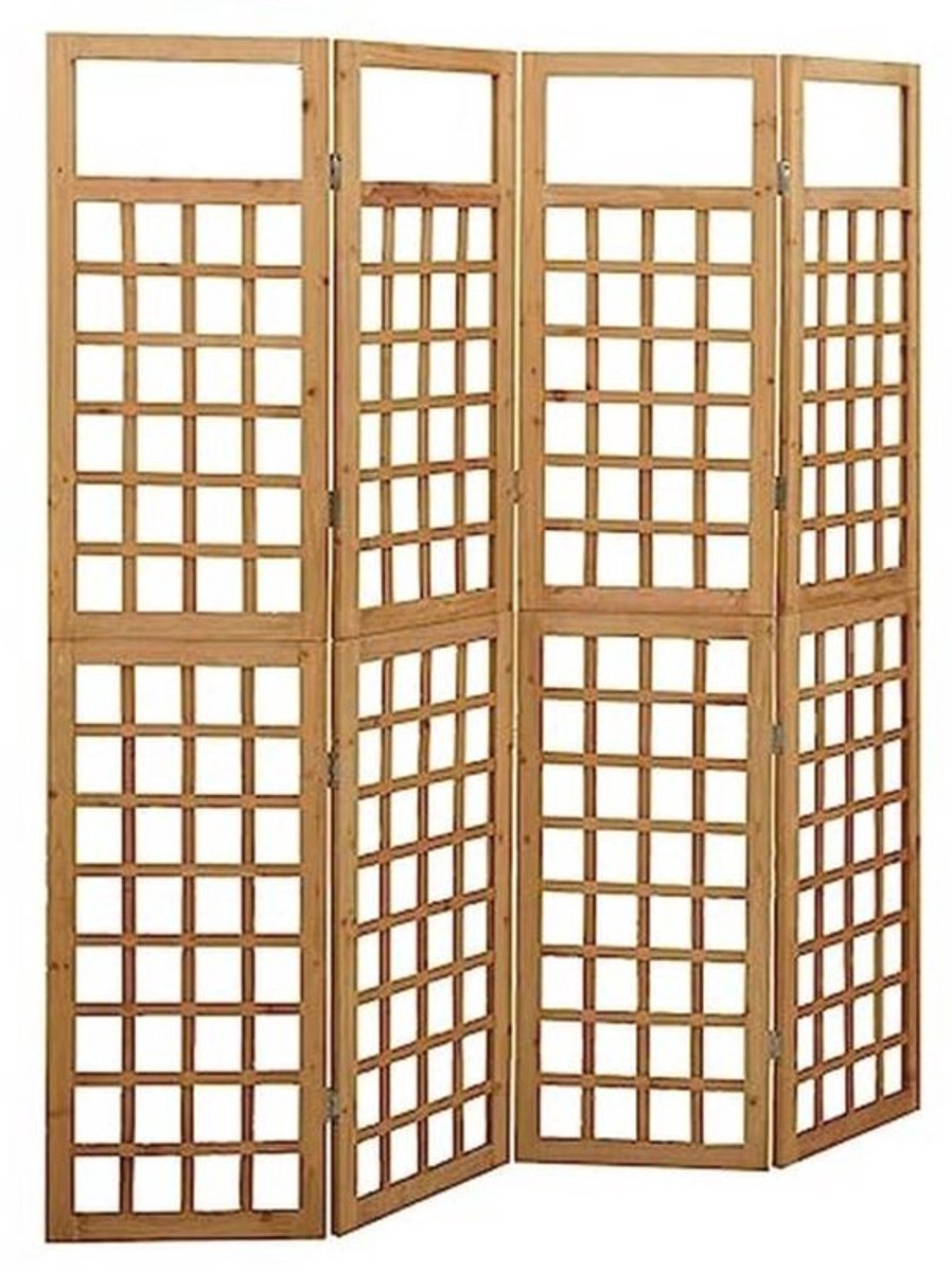 Scherm en trellis met 4 panelen 161x180 cm