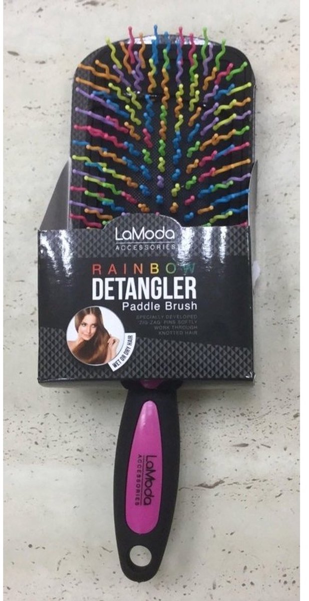 Kleurige Paddle-Borstel voor Nat en Droog Haar