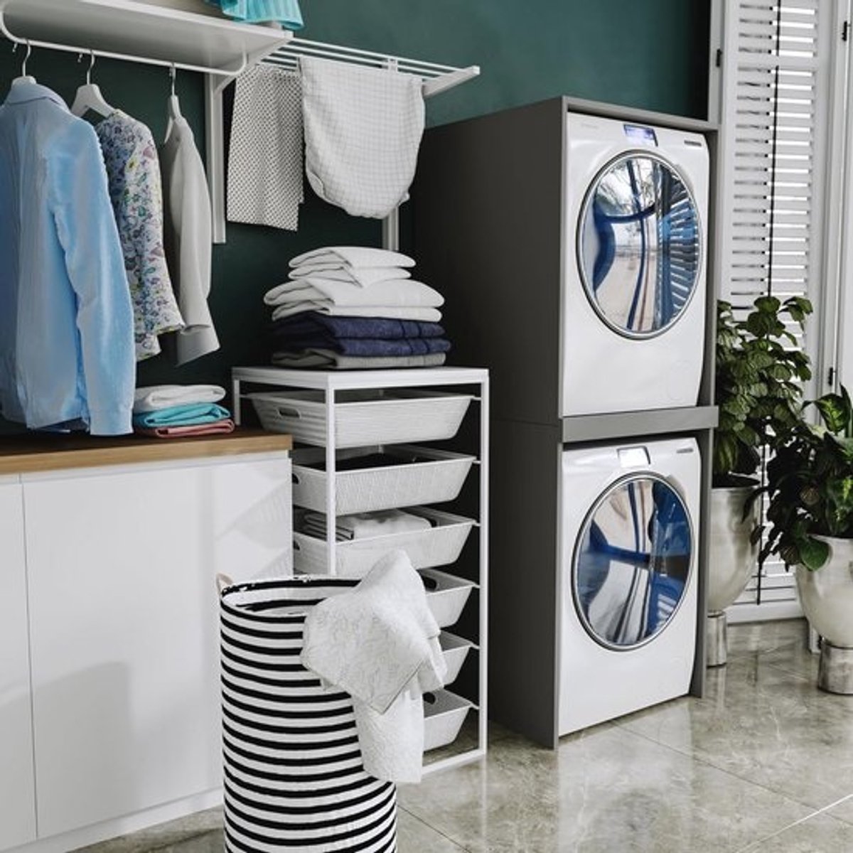 Wasmachinekast voor Optimaal Ruimtegebruik in Wasruimte en Badkamer