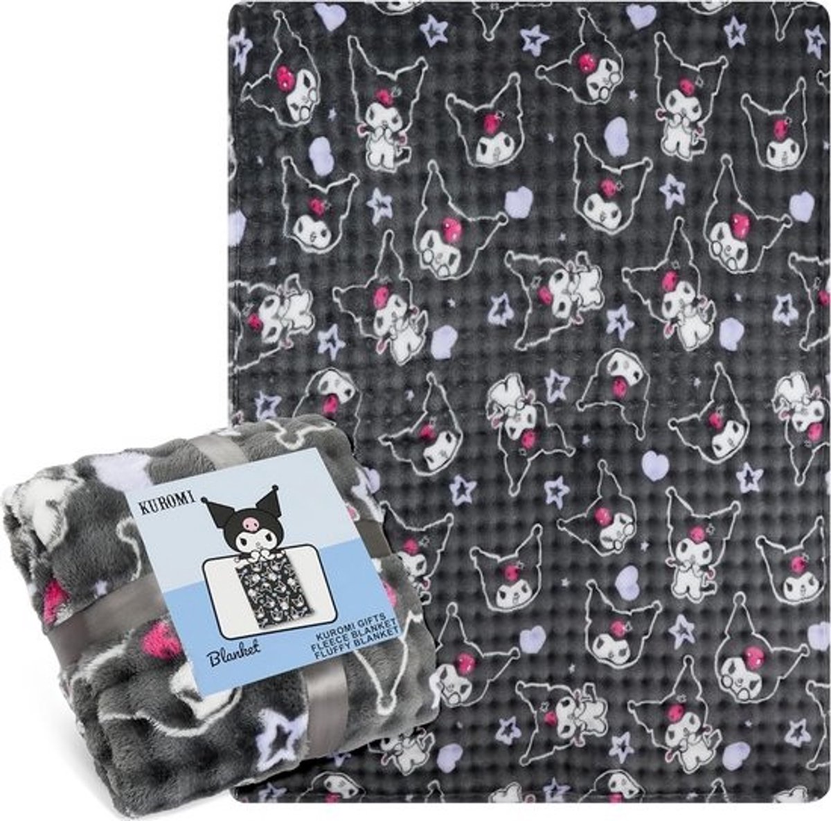 Kuromi Wafeldeken Grijs