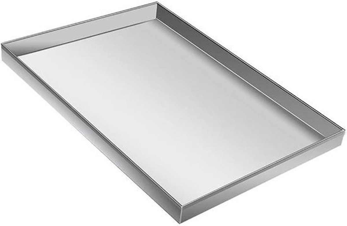 Wasmachine Afvoerbak - Lekbak Vloerbescherming - Apparaat Beschermen - Roestvrij Staal 0.8mm - Diverse Maten - Zilver