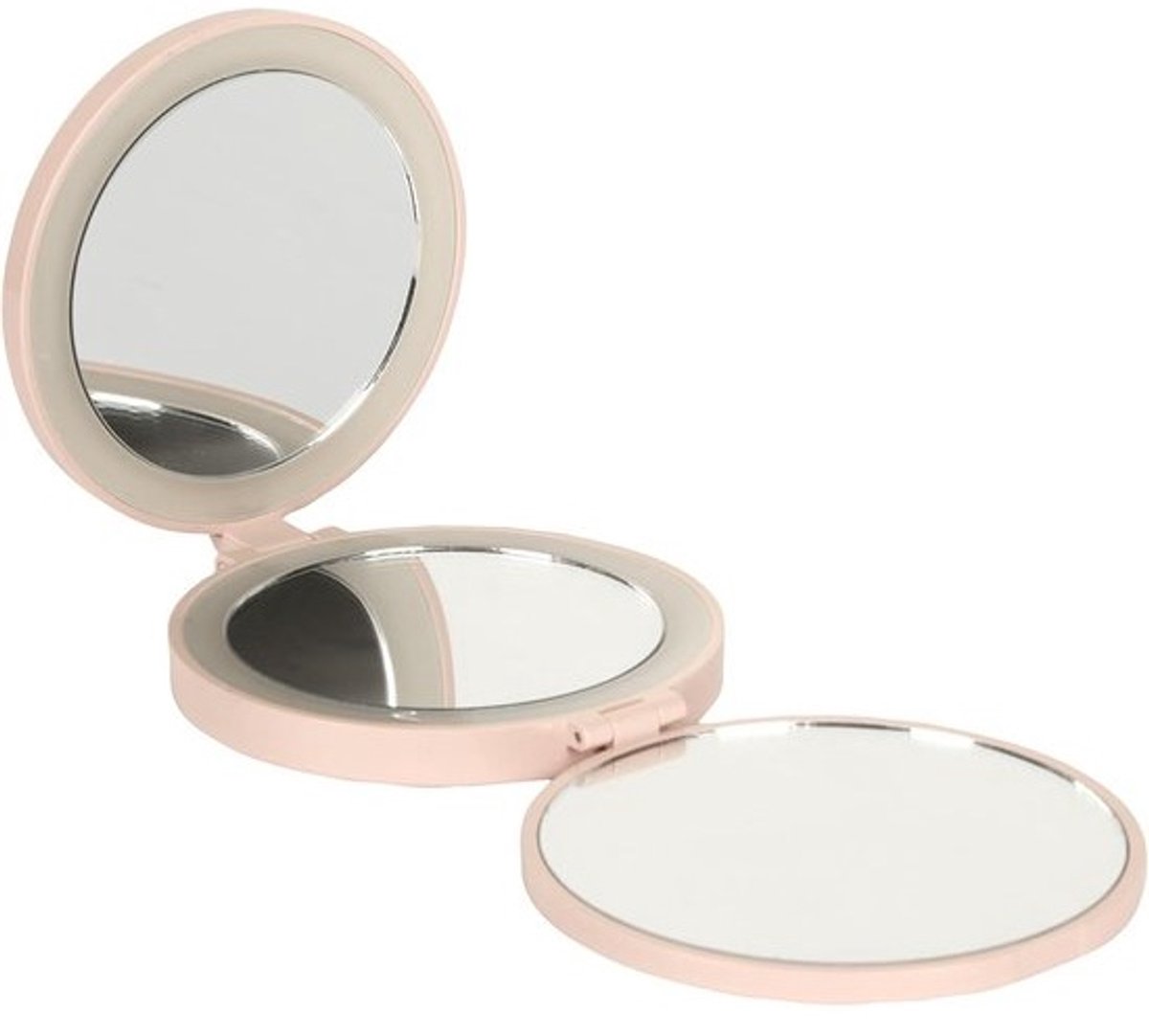 Vergrootspiegel LED - Make-up Spiegel - Gezichtsverzorging - Verstelbare Verlichting - 10x7 cm - Roze