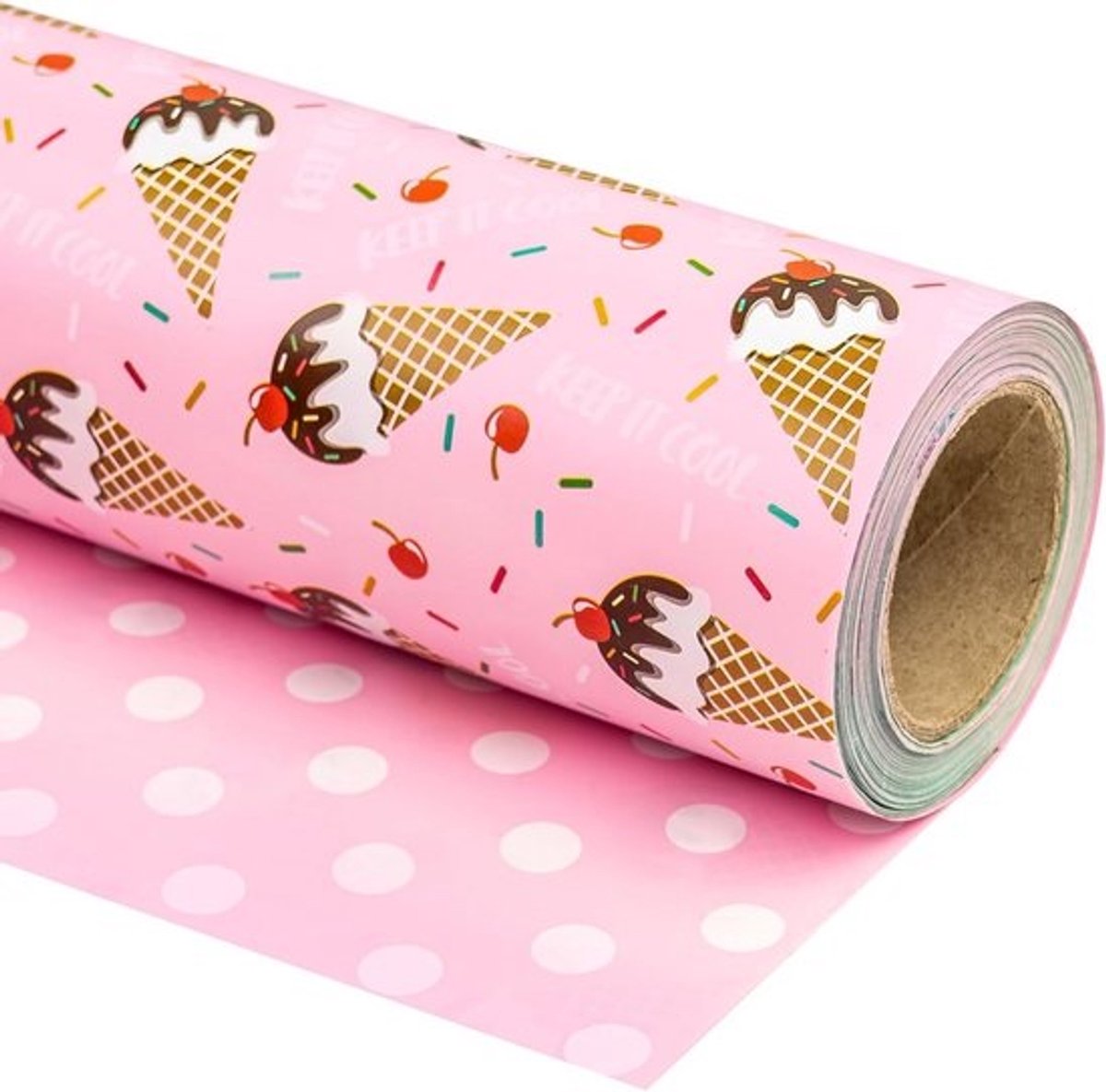Omkeerbaar Inpakpapier Minirol IJsthema voor Verjaardag en Feest