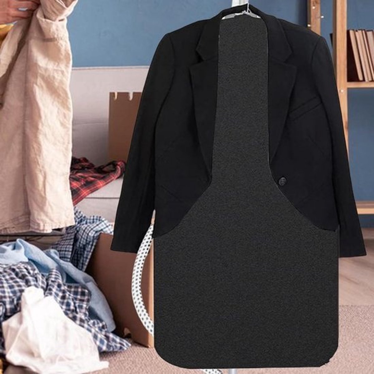 Strijkplankmat - Strijkdeken Stoompers - Kleding Strijken - Draaibare Ophanghaak - 89x43cm - Grijs