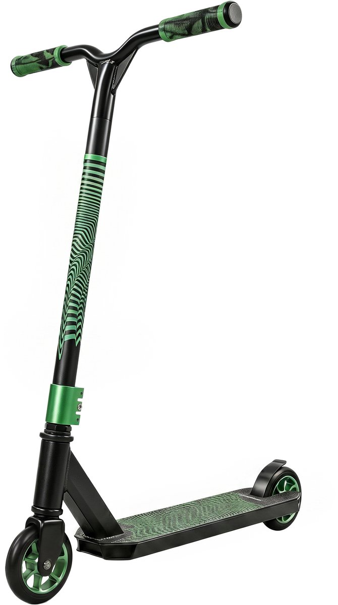 ECTEATOY® Stuntstep met ABEC-9 lagers - 120 mm PU-wielen - 360° T-stuur - aluminium en stalen frame - groen