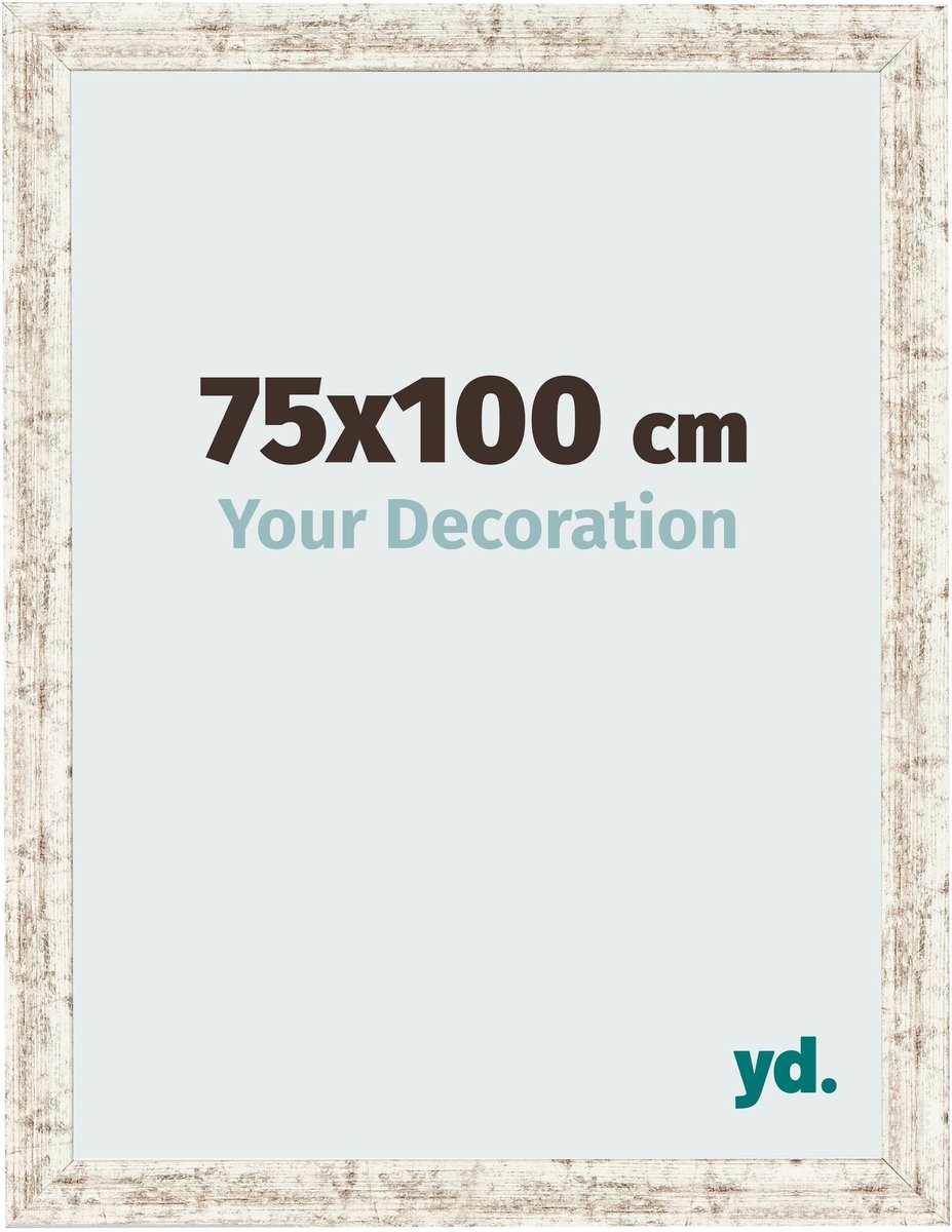 Your Decoration - Fotolijst 75x100 cm - MDF - Wit Vintage - Bologna