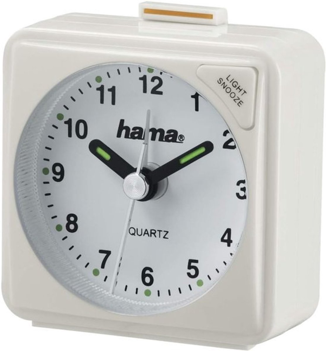 Reiswekker - Compacte Klok - Reizen - Toenemend Alarm - 5.6 x 3 x 5.6 cm - Wit