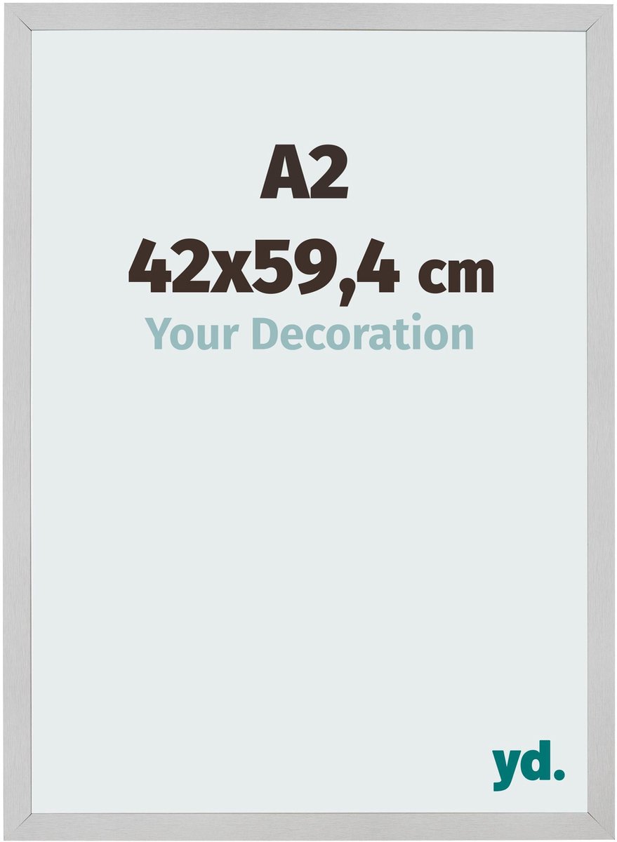 Your Decoration - Fotolijst A2 42x59,4 cm - MDF - Edelstaal - Bologna