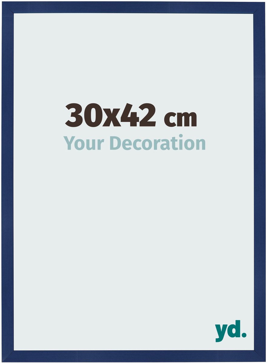 Your Decoration - Fotolijst 30x42 cm - MDF - Donkerblauw Geveegd - Bologna