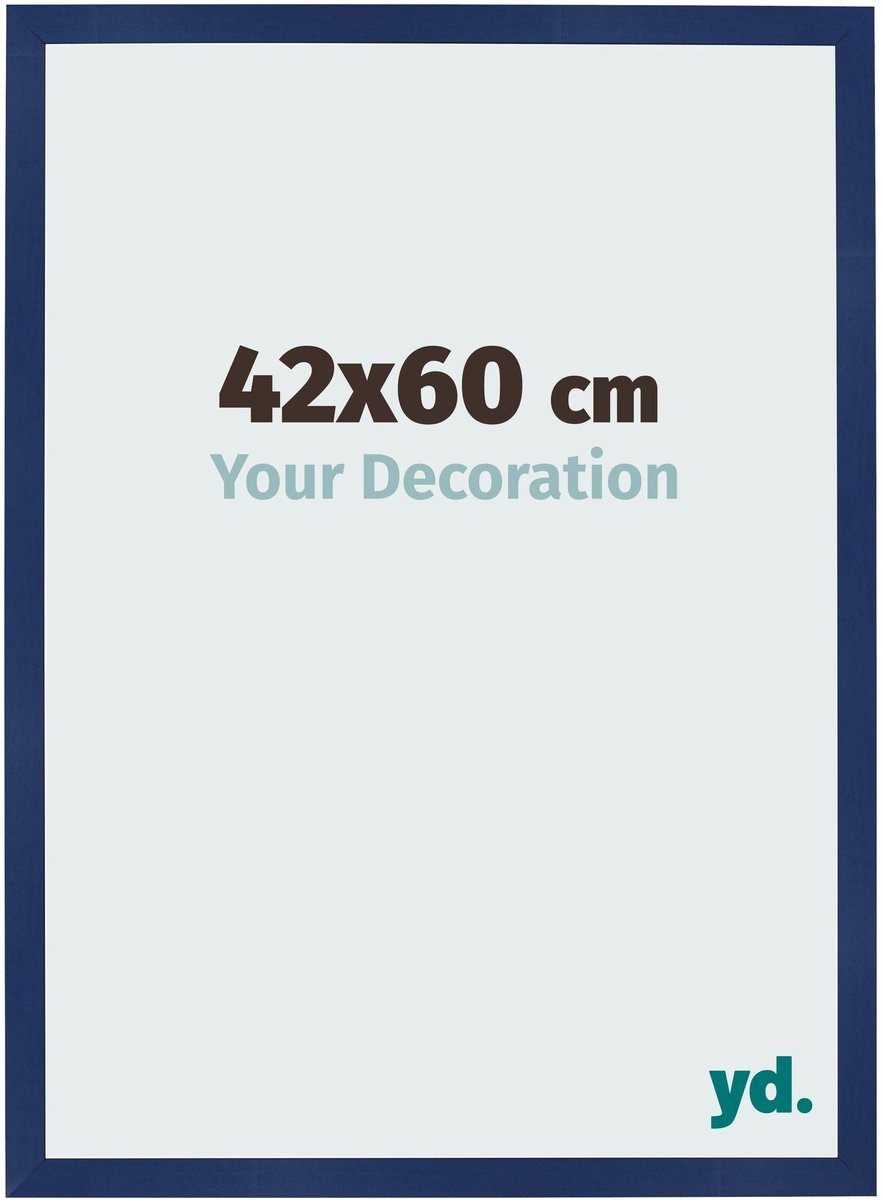 Your Decoration - Fotolijst 42x60 cm - MDF - Donkerblauw Geveegd - Bologna