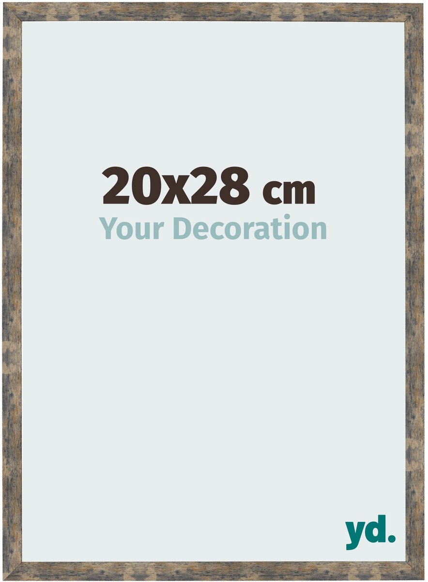 Your Decoration - Fotolijst 20x28 cm - MDF - Blauw Goud Gemeleerd - Bologna