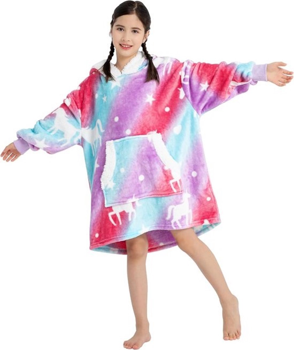 Oversized Hoodie Deken - Fleece Sweater Plaid voor Kinderen en Volwassenen