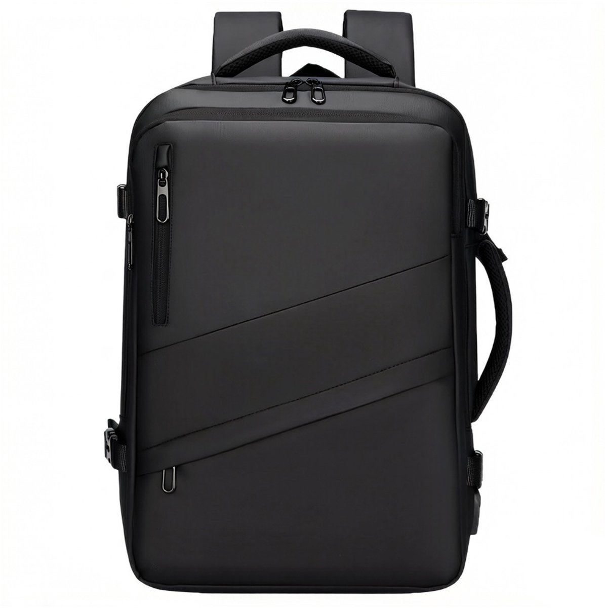 Herenrugzak – Zakelijke rugzak – Laptoptas – Handbagage voor korte afstanden – Grote capaciteit – Waterdicht – Stijlvol en minimalistisch – 36 liter – 15,6 inch – Geschikt voor werk, studie en reizen – Zwart
