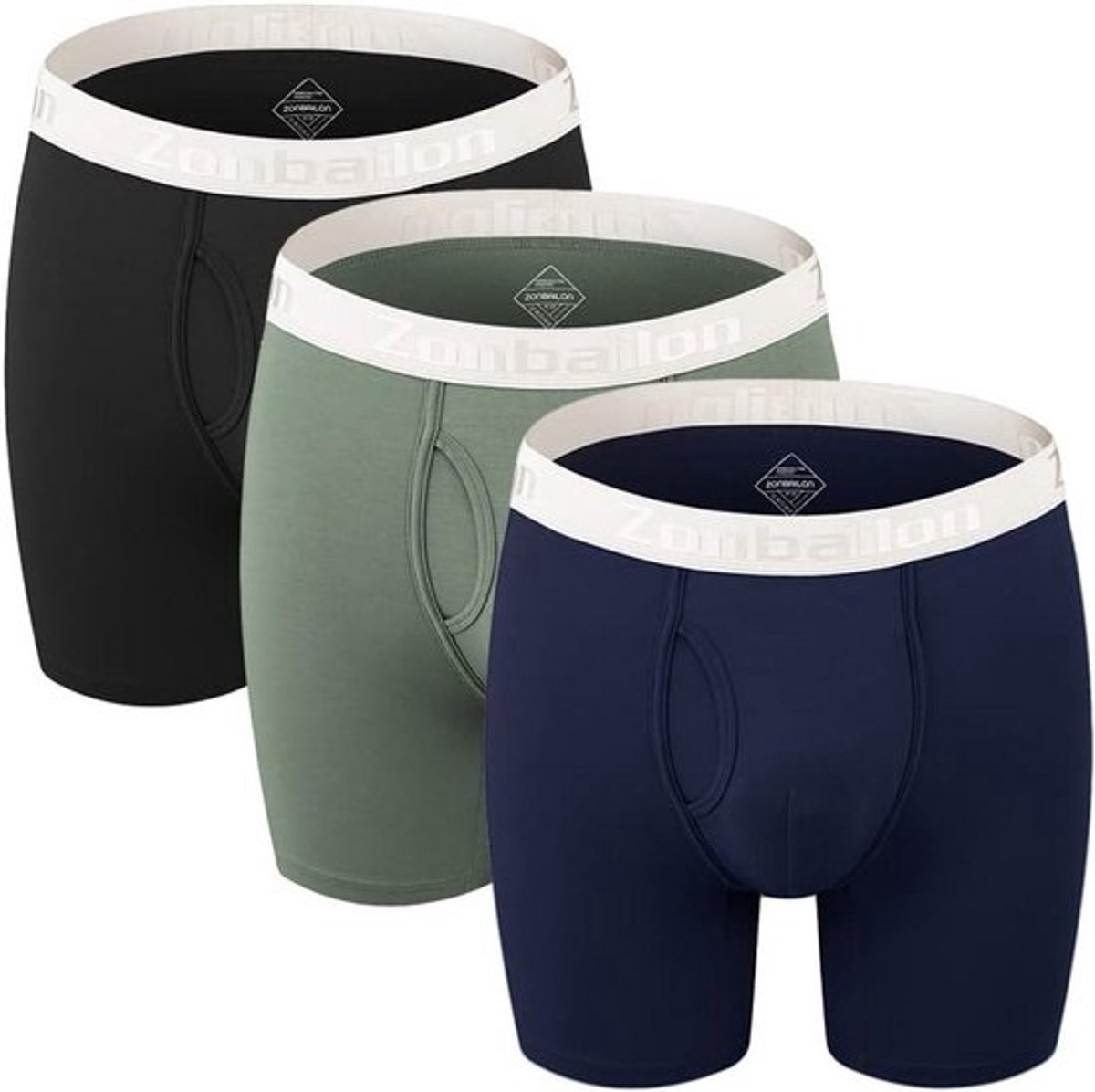 Ademende Bamboe Boxershorts voor Heren - Zacht en Comfortabel Ondergoed met Lange Pijpen