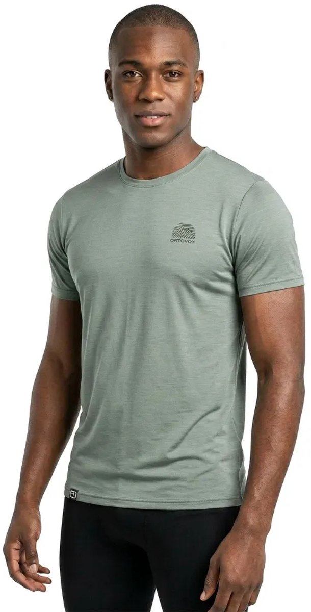 Ortovox 120 Cool Tec Mtn Stripe T-shirt Met Korte Mouwen Groen XL Man