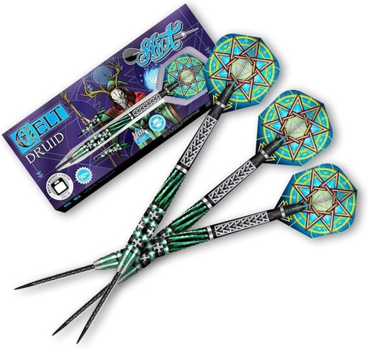 Dartpijlen Druid 90% Wolfraam 24g - Geschikt voor Precisiestoten