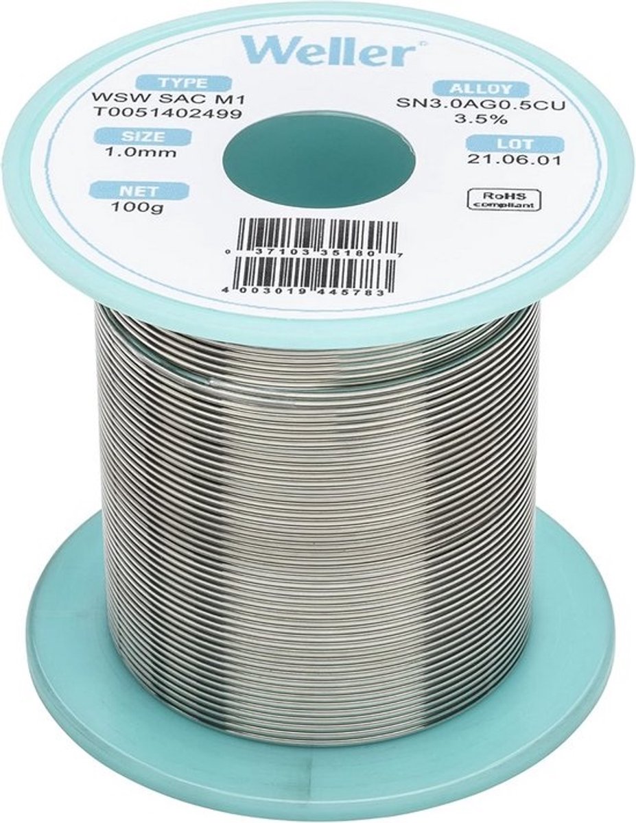 Loodvrije Soldeerdraad Ø 1 mm - Hoogwaardige Tin-Zilver Kwaliteit