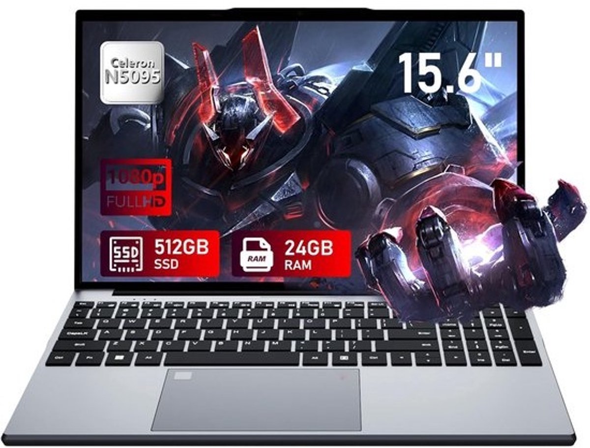Krachtige 15,6 inch Full HD Laptop met 24GB RAM en 512GB SSD