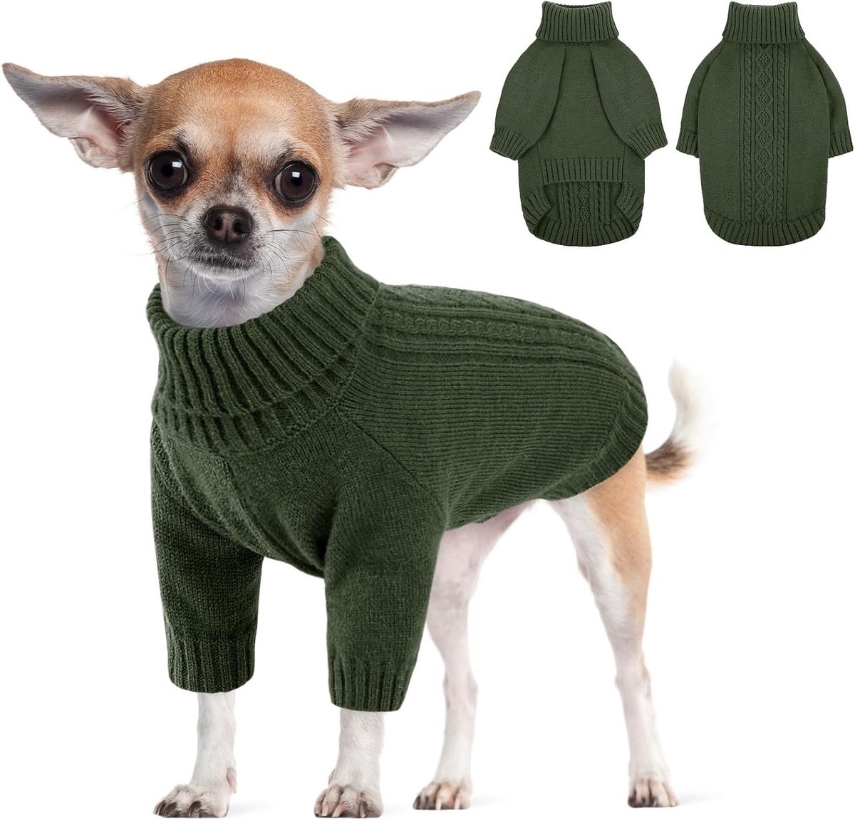 Hondentrui met Col voor Koud Weer, Warme Gebreide Sweatshirt voor Honden van Alle Rassen