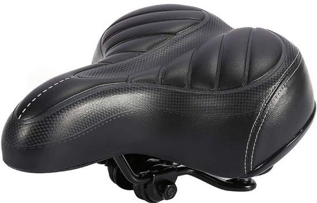 Comfortabel Fietszadel met Schokbrekende Veren en Extra Zachte Vulling voor Brede Zitvlakken