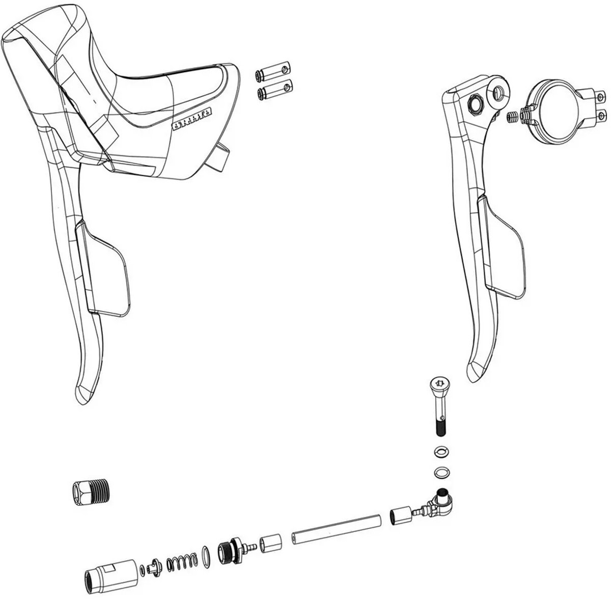 Sram Rival E1 Axs Disc Linker Remhendel Met Schakelaar Zilver