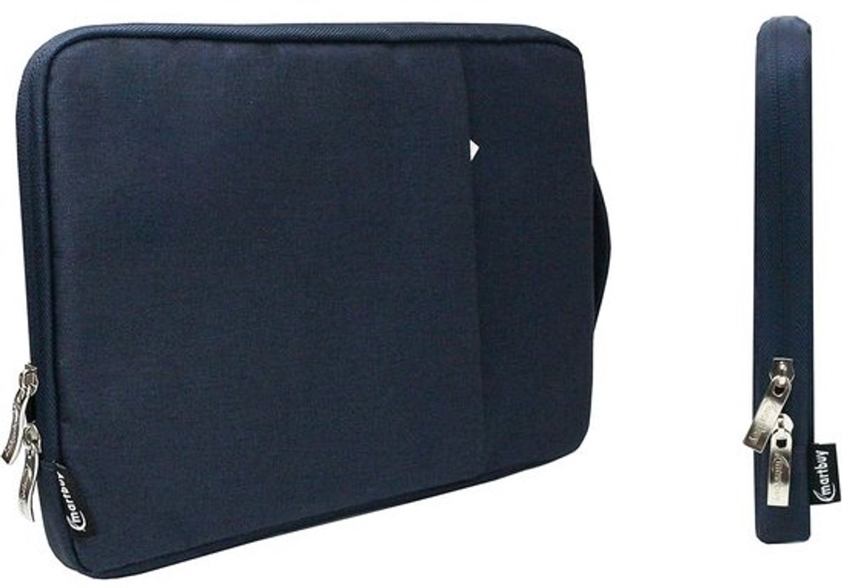 Universele 13,3-14,0 inch Laptoptas met Handvat en Ritsvak - Donkerblauw Denim