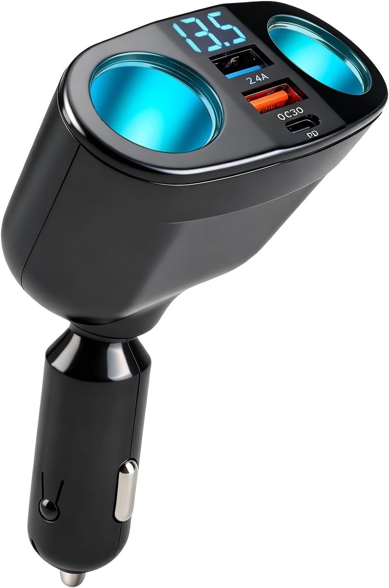 Snel Opladen Bluetooth Auto Adapter - Zwart - Draadloze Muziekadapter voor Auto - Voor Telefoons en Tablets