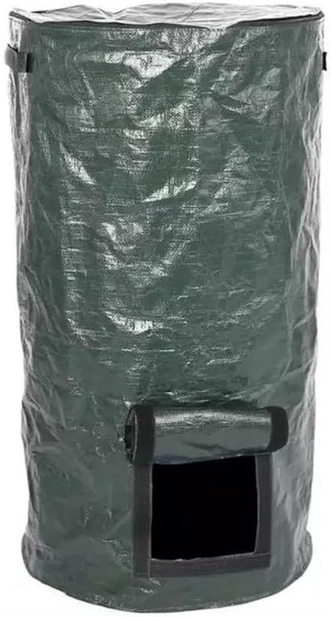 Compostbak Tuin - Composteer Zak - Afval Verwerken - Draagbaar Handvat - 35 x 60 CM - Groen