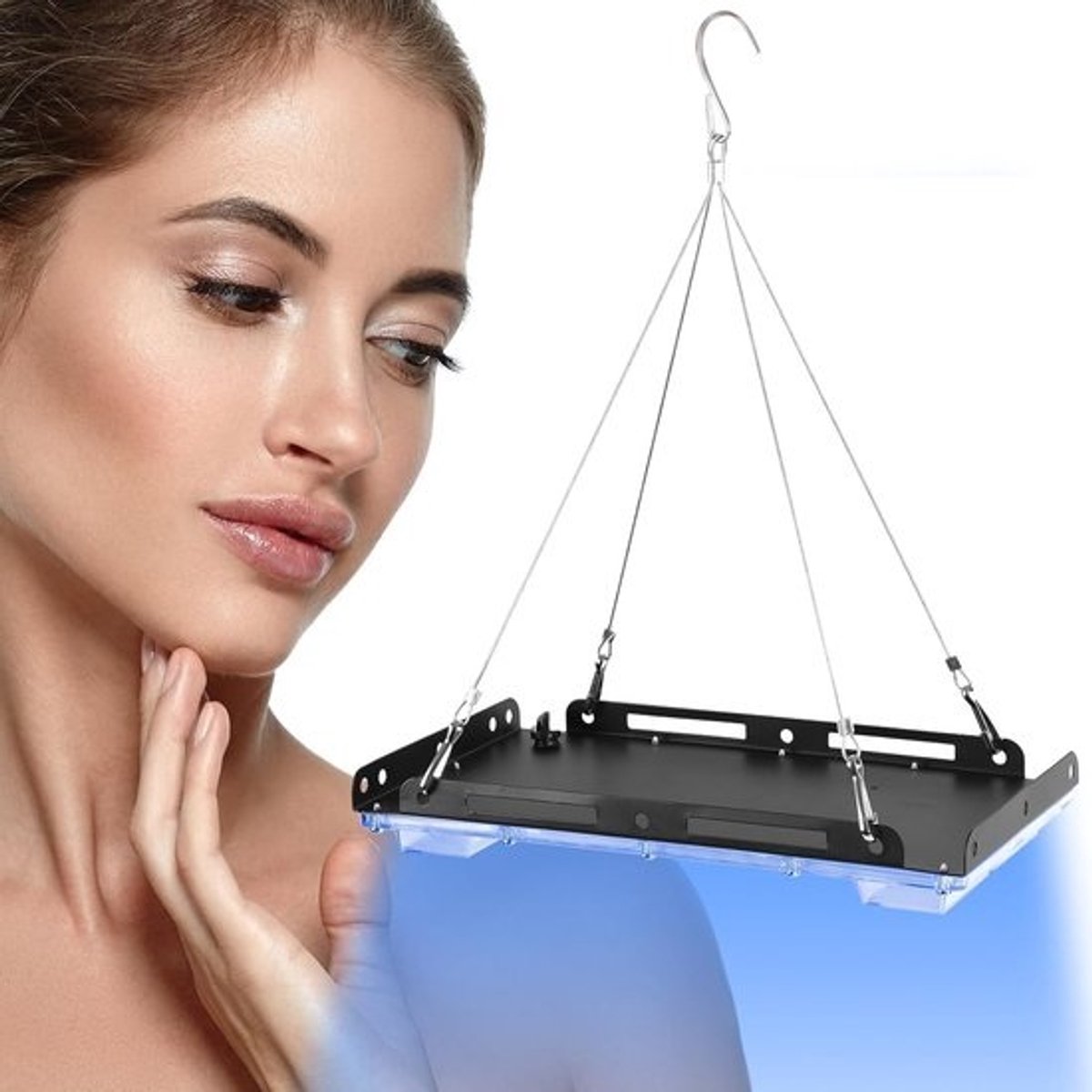 Bruiningslamp voor thuis - Zonnebanklamp - Gezichts en Lichaamsbruining - 90 LED's met 30W - 23 x 13 cm