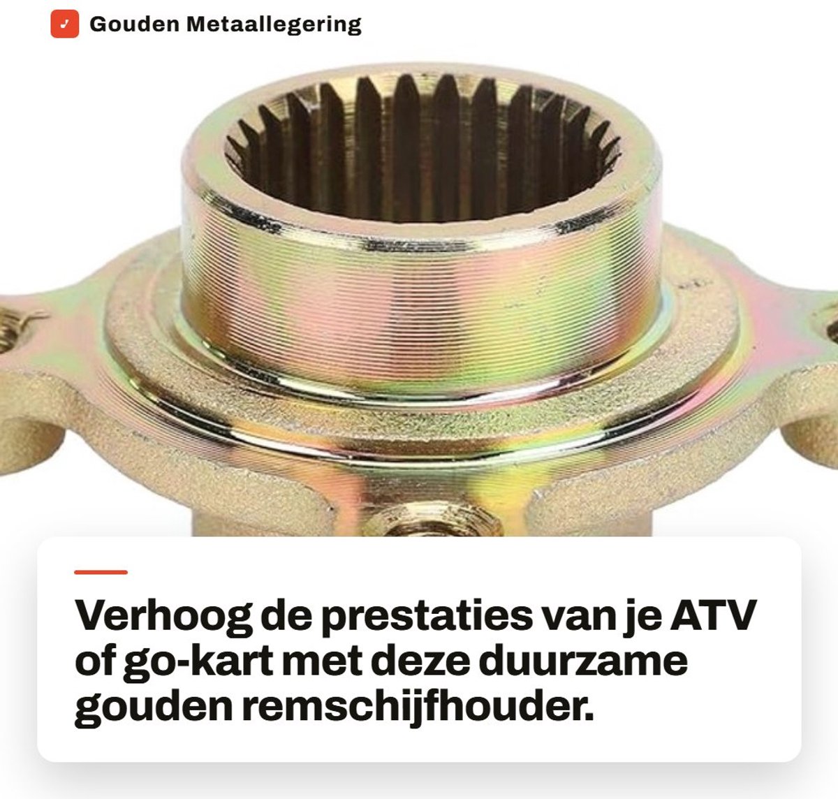 Dailygoods- Remschijfhouder 28 Tanden - Metaallegering - ATV/Go Kart - Off-road Voertuig - Schijfrem - Duurzame Constructie - Velgnaaf