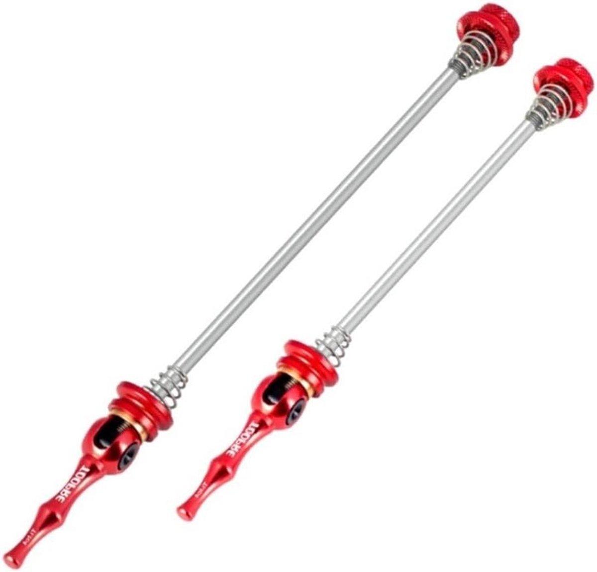 Fiets Snelspanners - Wielassen Skewers - Fietswielen Monteren - Ultra Lichtgewicht - 100mm-130mm - Rood