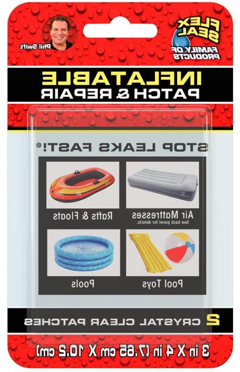 Opblaasbare Reparatiekit - Lekstop Set - Zwembad Repareren - Supersterke Rubberen Patches - 2 Stuks - Kristalhelder