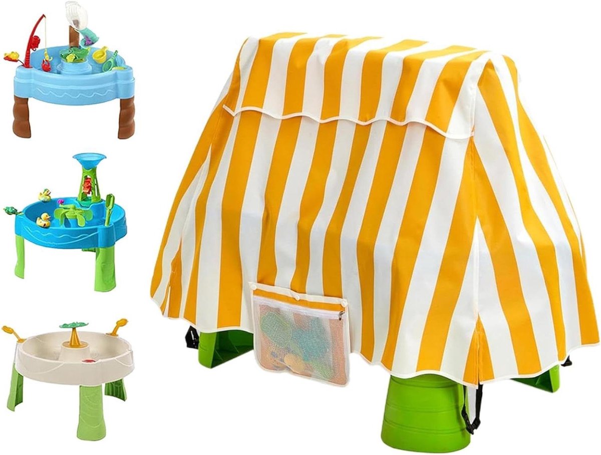 Watertafelhoes - Beschermhoes Tafel - Buitenspelen Beschermen - Stretch-Fit Rand - 94x56x65 cm - Oranje