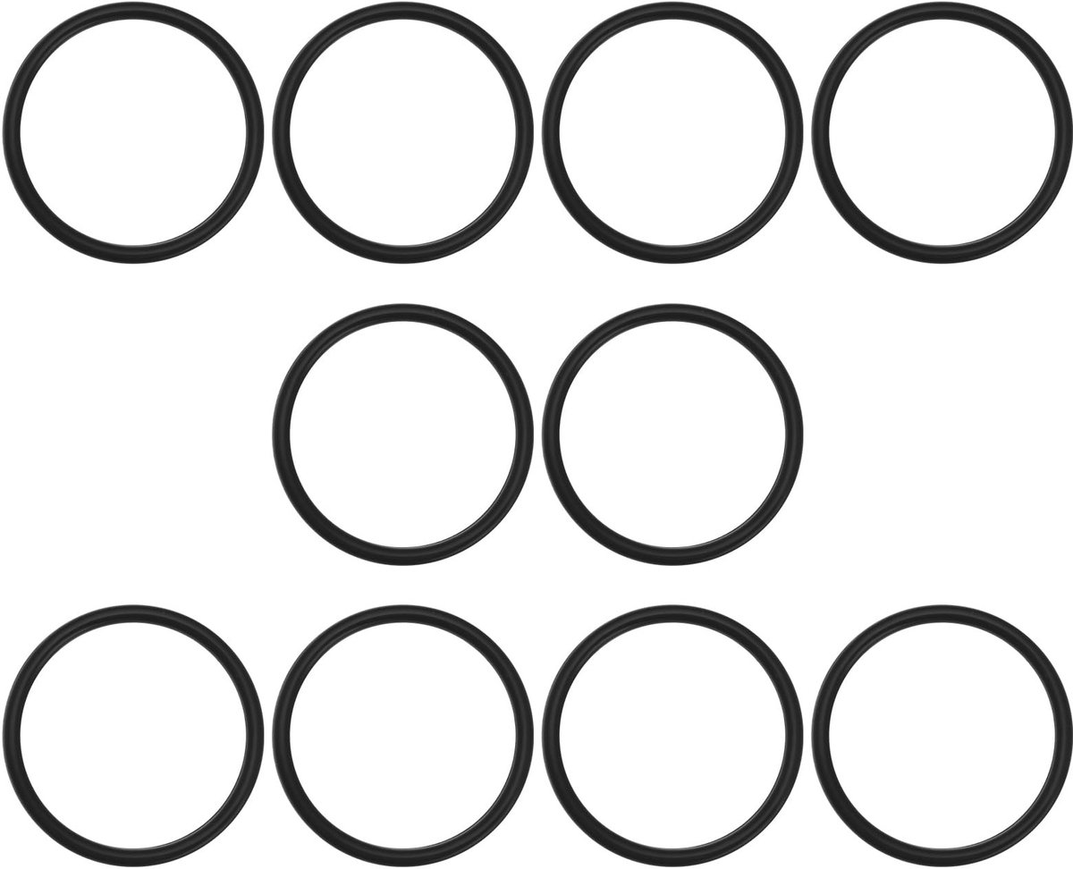 Dailygoods- O-ring 10 Stuks - Nitril Rubber - 1.75mm Dikte - 20mm Binnen Diameter - 23.5mm Buiten Diameter - Lekvrije Afdichting - Afdichtring