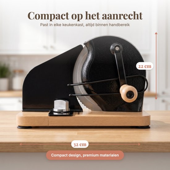 Fornello Snijmachine - Broodsnijmachine - RVS - Broodsnijder - Hout — afbeelding 5