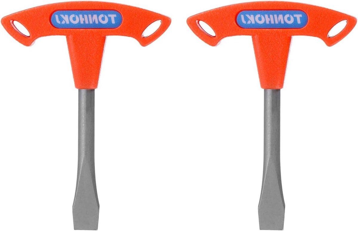 T-greep Schroevendraaier - Moersleutel Sleuf - Elektronica Reparatie - Ergonomische Kunststof Handgreep - 10 mm Plat - Rood