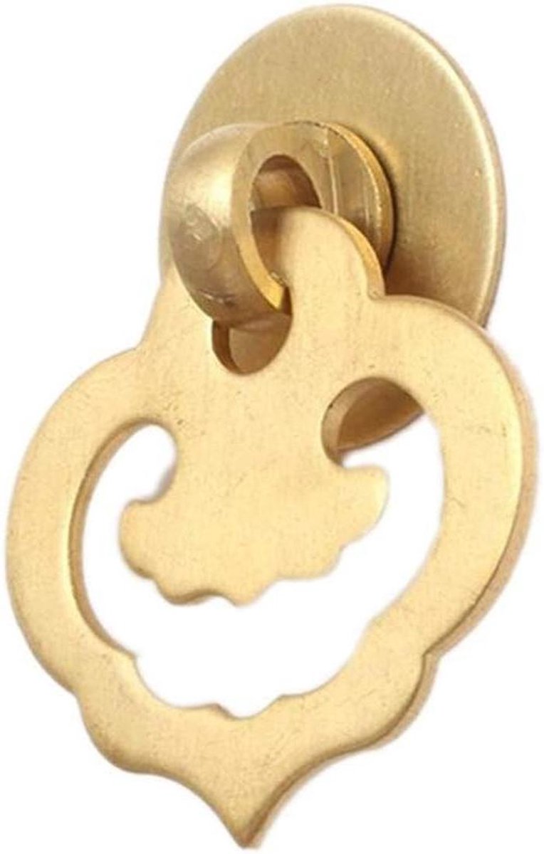 Deurklink - Antiek handvat - Kast decoratie - Massief bronzen afwerking - 5 x 4 cm - Brons