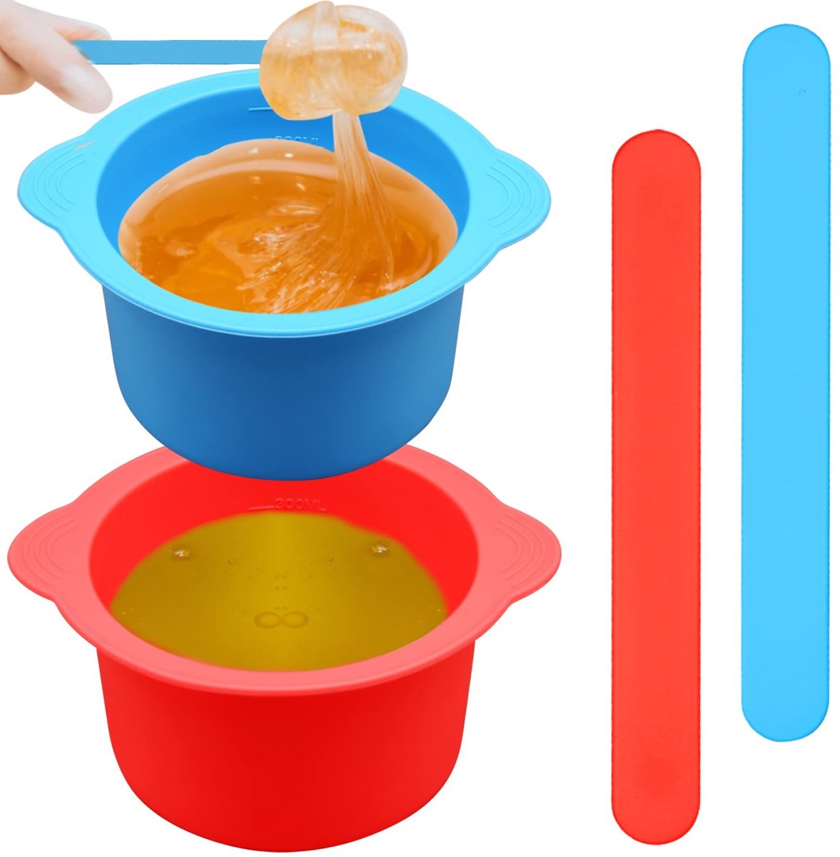 Dailygoods- Wasverwarmer Voering - 2 Stuks Siliconen - Herbruikbaar - Waterdicht - Gemakkelijk Schoon te Maken - Voor Wax en Huidverzorging - Wasbak